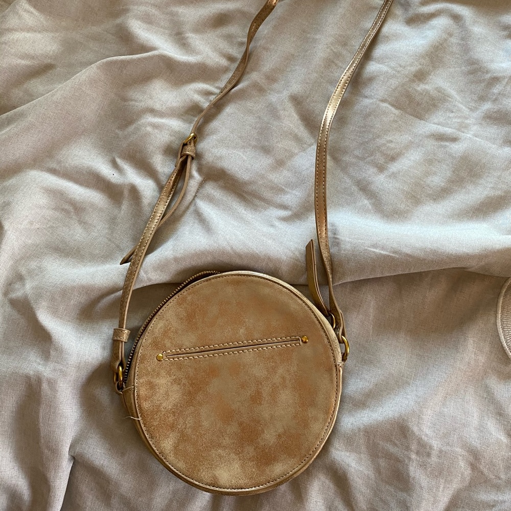 Tan crossbody/ satchel bag